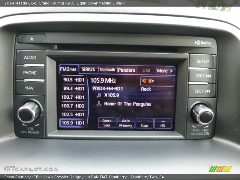 Liquid Silver Metallic / Black 2014 Mazda CX-5 Grand Touring AWD