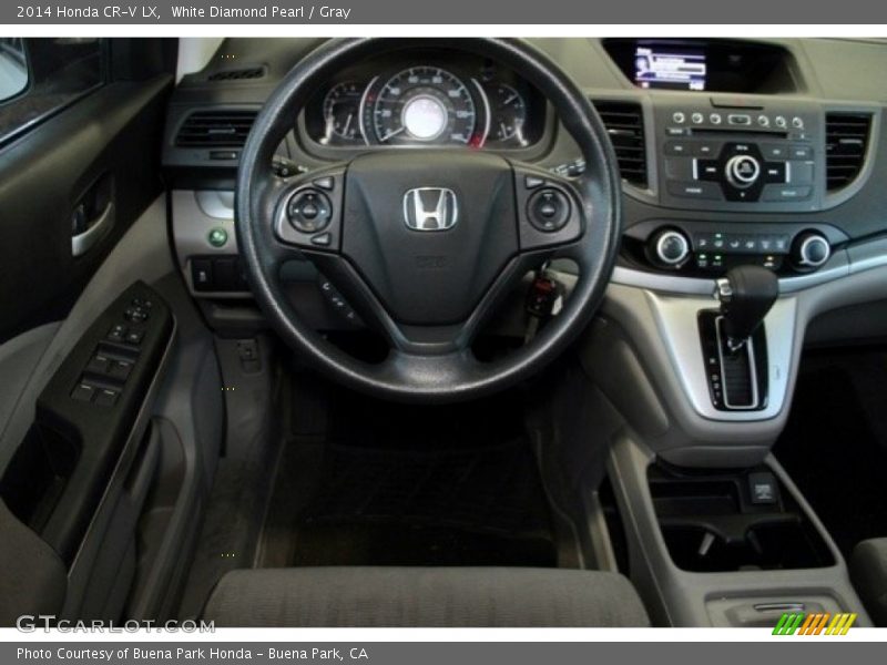 White Diamond Pearl / Gray 2014 Honda CR-V LX