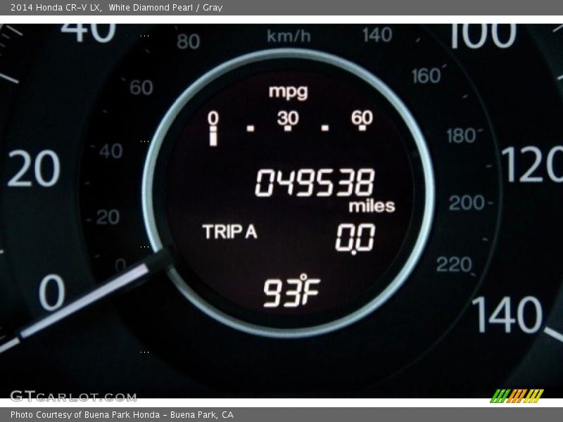 White Diamond Pearl / Gray 2014 Honda CR-V LX