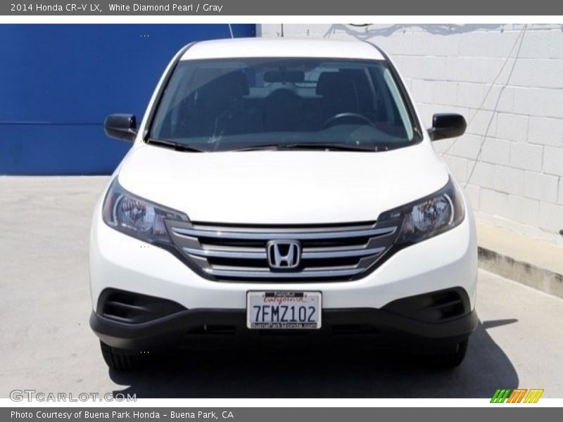 White Diamond Pearl / Gray 2014 Honda CR-V LX