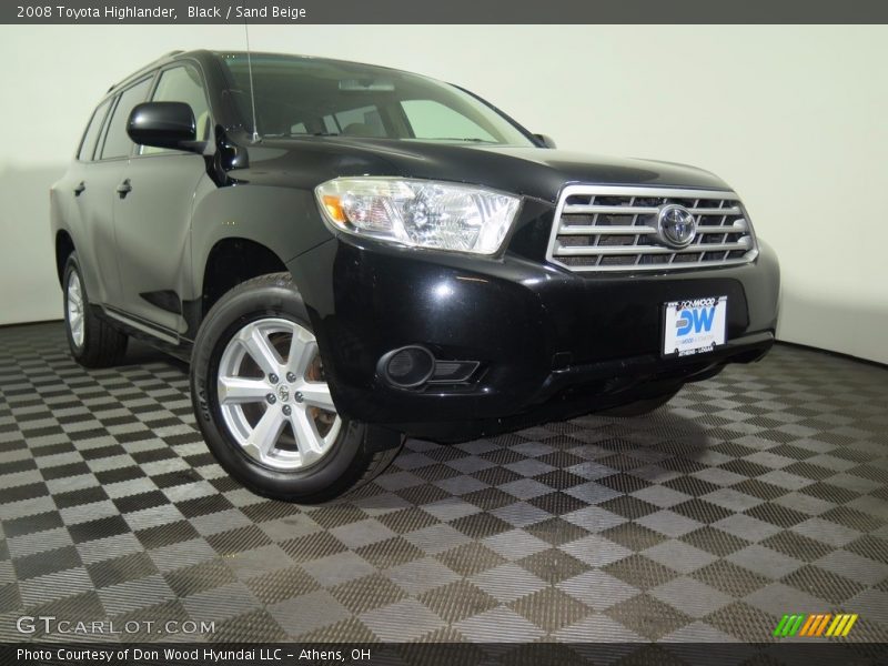 Black / Sand Beige 2008 Toyota Highlander