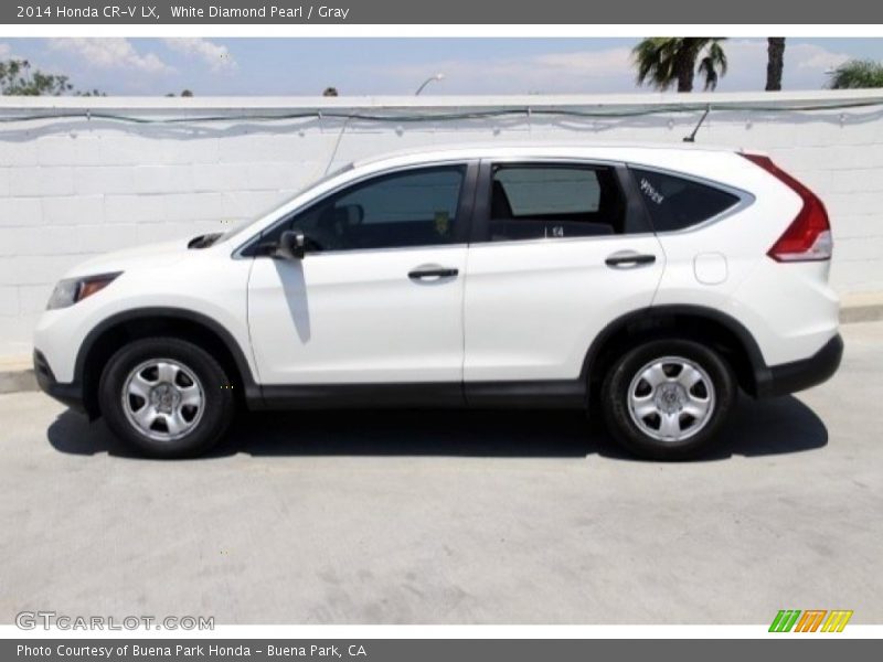 White Diamond Pearl / Gray 2014 Honda CR-V LX
