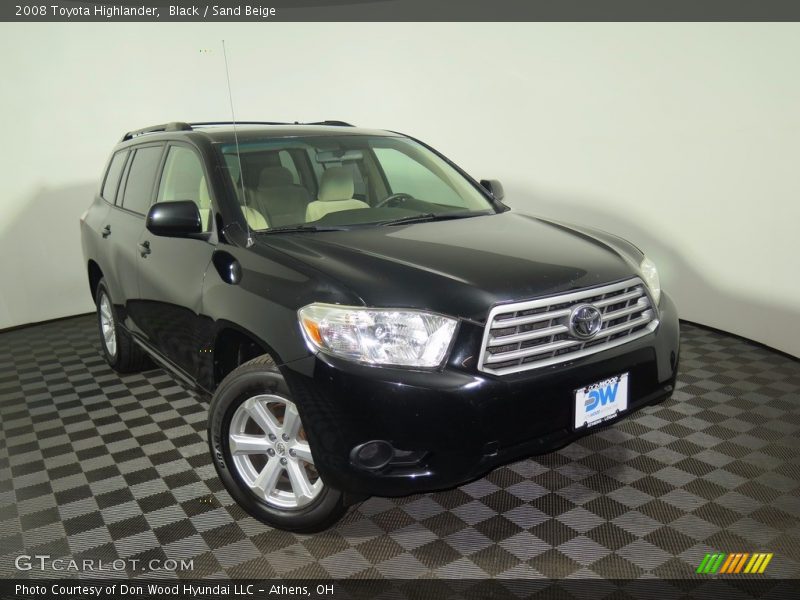 Black / Sand Beige 2008 Toyota Highlander
