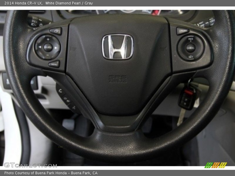 White Diamond Pearl / Gray 2014 Honda CR-V LX
