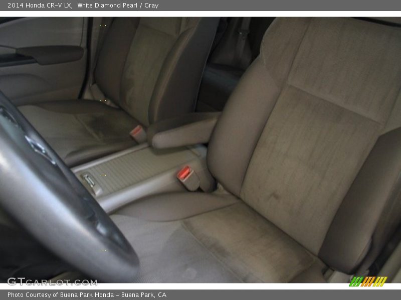 White Diamond Pearl / Gray 2014 Honda CR-V LX