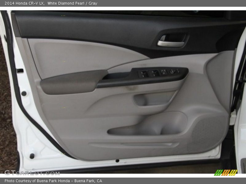 White Diamond Pearl / Gray 2014 Honda CR-V LX