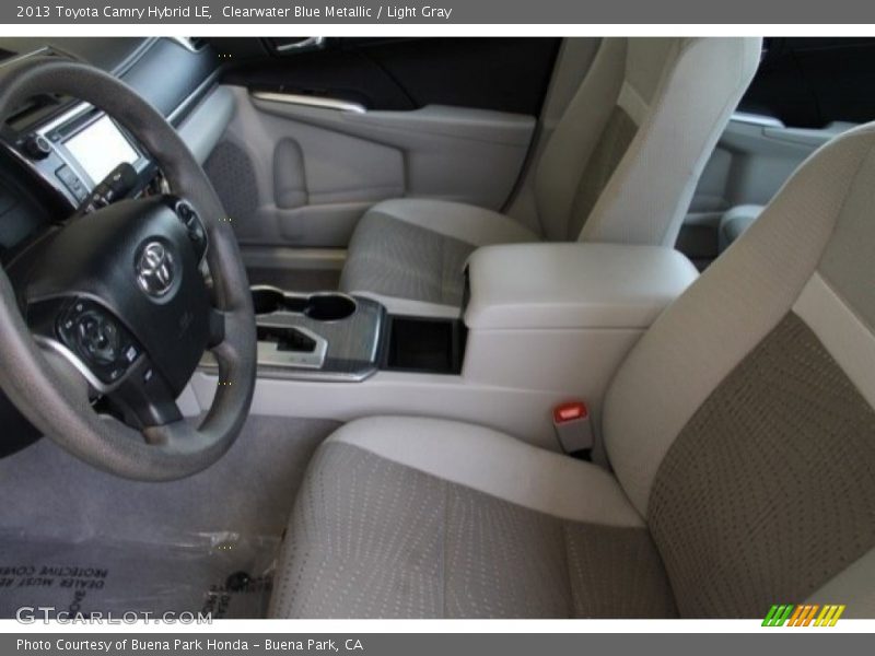 Clearwater Blue Metallic / Light Gray 2013 Toyota Camry Hybrid LE