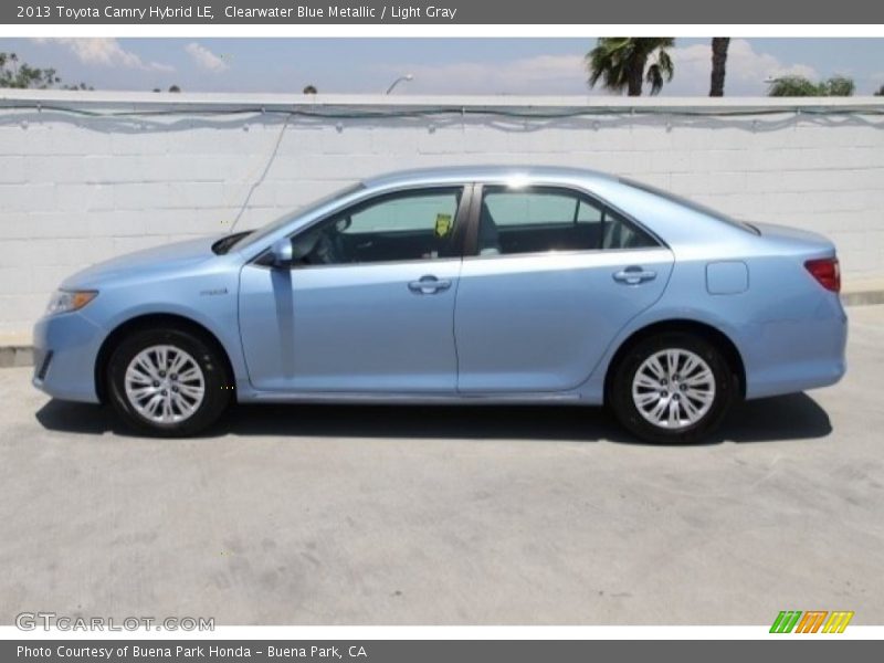 Clearwater Blue Metallic / Light Gray 2013 Toyota Camry Hybrid LE