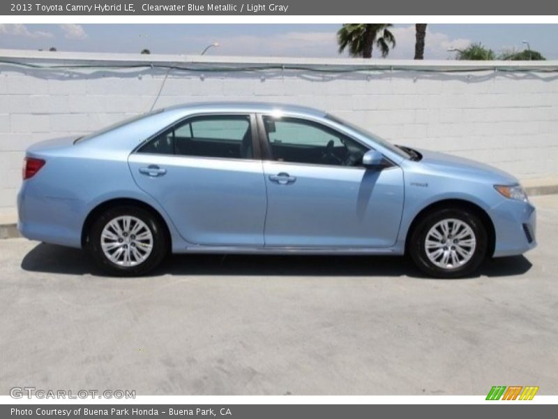 Clearwater Blue Metallic / Light Gray 2013 Toyota Camry Hybrid LE