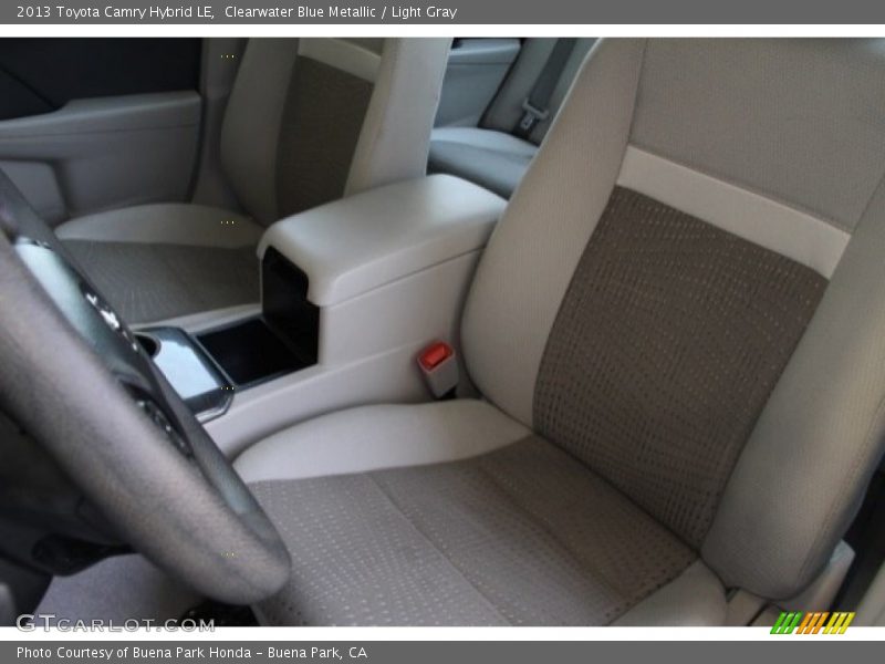 Clearwater Blue Metallic / Light Gray 2013 Toyota Camry Hybrid LE