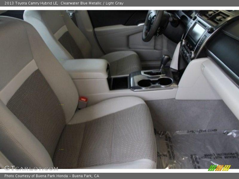 Clearwater Blue Metallic / Light Gray 2013 Toyota Camry Hybrid LE