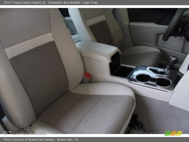 Clearwater Blue Metallic / Light Gray 2013 Toyota Camry Hybrid LE