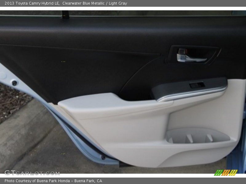 Clearwater Blue Metallic / Light Gray 2013 Toyota Camry Hybrid LE