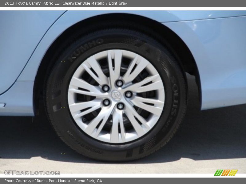 Clearwater Blue Metallic / Light Gray 2013 Toyota Camry Hybrid LE