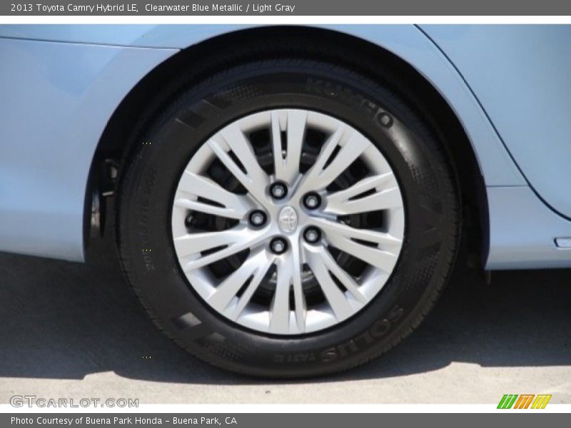 Clearwater Blue Metallic / Light Gray 2013 Toyota Camry Hybrid LE