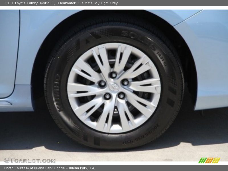 Clearwater Blue Metallic / Light Gray 2013 Toyota Camry Hybrid LE