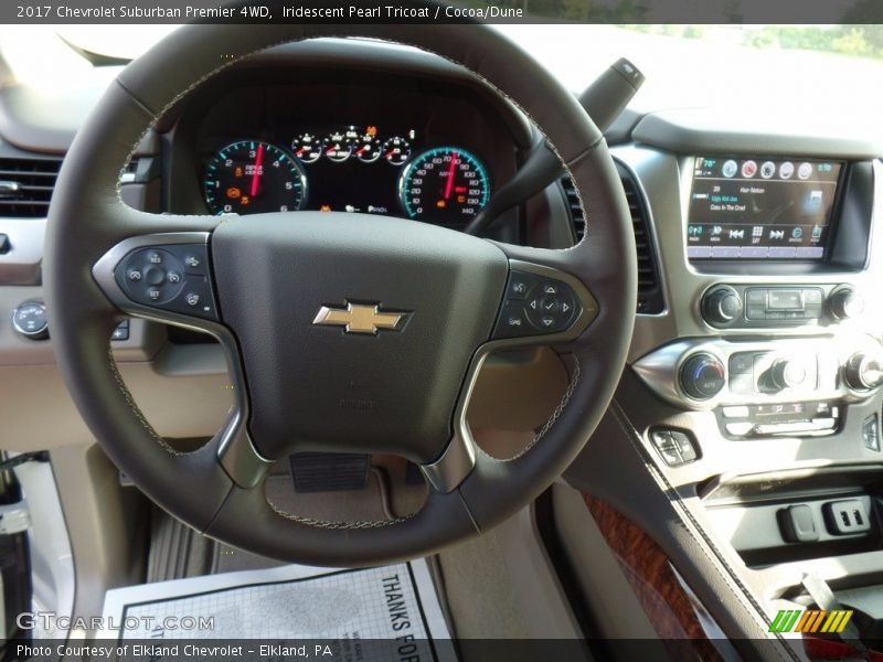 Iridescent Pearl Tricoat / Cocoa/Dune 2017 Chevrolet Suburban Premier 4WD