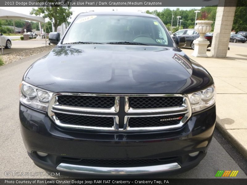True Blue Pearl / Dark Graystone/Medium Graystone 2013 Dodge Durango Crew AWD