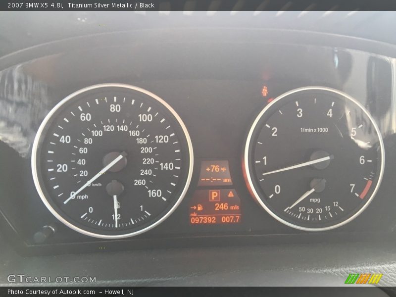 Titanium Silver Metallic / Black 2007 BMW X5 4.8i