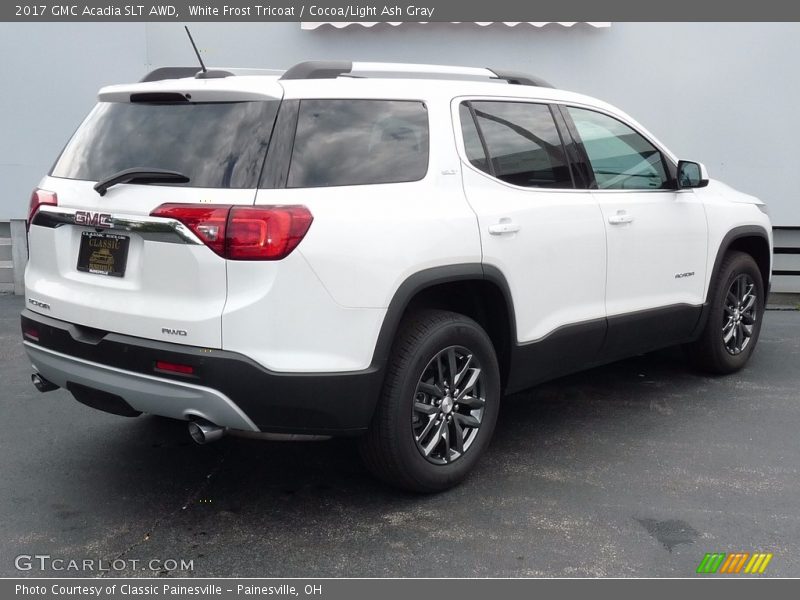 White Frost Tricoat / Cocoa/Light Ash Gray 2017 GMC Acadia SLT AWD