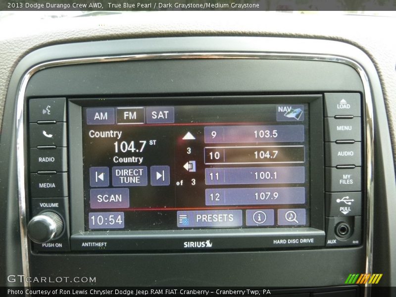 True Blue Pearl / Dark Graystone/Medium Graystone 2013 Dodge Durango Crew AWD