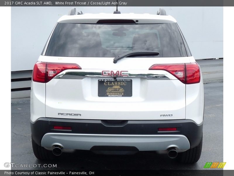 White Frost Tricoat / Cocoa/Light Ash Gray 2017 GMC Acadia SLT AWD