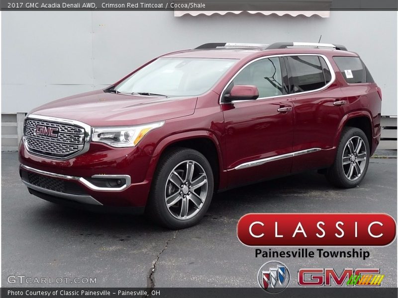 Crimson Red Tintcoat / Cocoa/Shale 2017 GMC Acadia Denali AWD