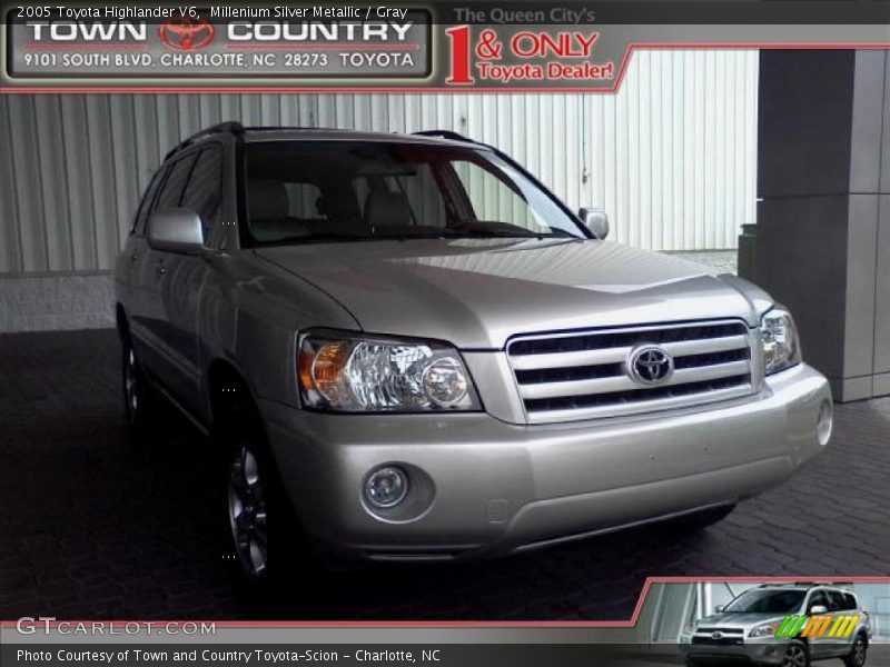 Millenium Silver Metallic / Gray 2005 Toyota Highlander V6