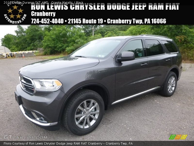 Granite Metallic / Black 2017 Dodge Durango SXT AWD