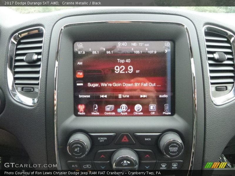 Granite Metallic / Black 2017 Dodge Durango SXT AWD