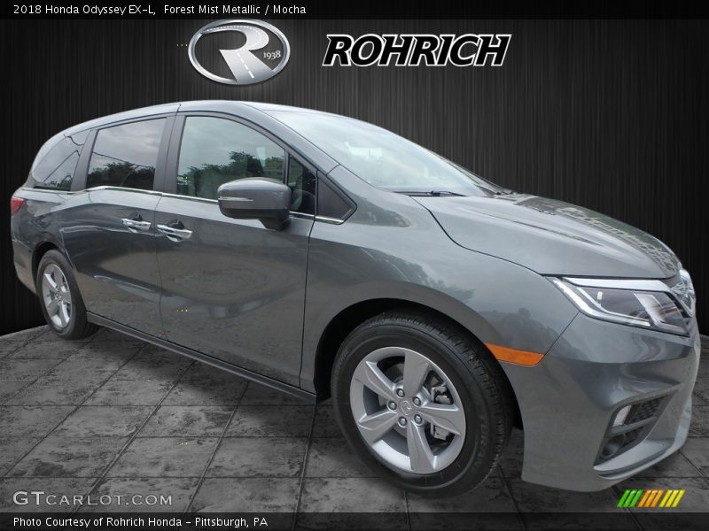 Forest Mist Metallic / Mocha 2018 Honda Odyssey EX-L