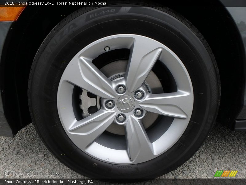 Forest Mist Metallic / Mocha 2018 Honda Odyssey EX-L