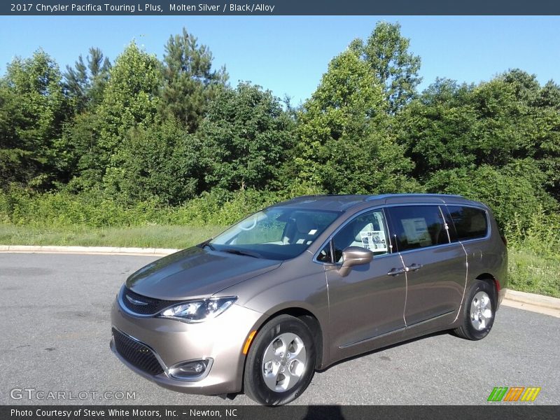 Molten Silver / Black/Alloy 2017 Chrysler Pacifica Touring L Plus