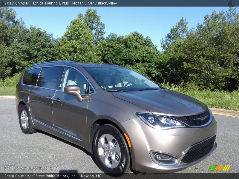 Molten Silver / Black/Alloy 2017 Chrysler Pacifica Touring L Plus
