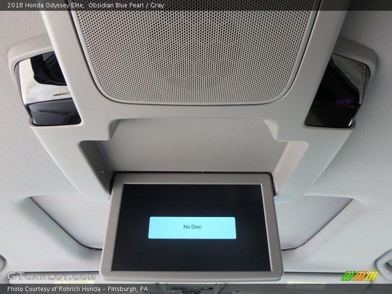 Obsidian Blue Pearl / Gray 2018 Honda Odyssey Elite