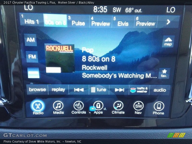 Molten Silver / Black/Alloy 2017 Chrysler Pacifica Touring L Plus