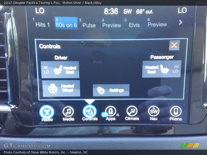 Molten Silver / Black/Alloy 2017 Chrysler Pacifica Touring L Plus