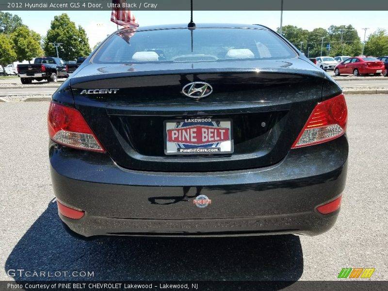 Ultra Black / Gray 2012 Hyundai Accent GLS 4 Door