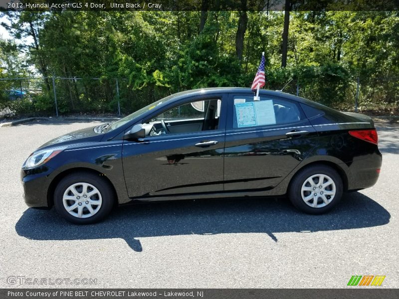 Ultra Black / Gray 2012 Hyundai Accent GLS 4 Door