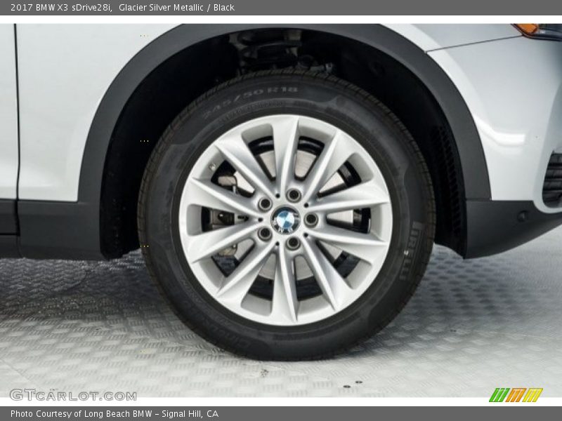 Glacier Silver Metallic / Black 2017 BMW X3 sDrive28i