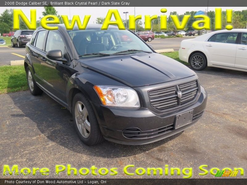 Brilliant Black Crystal Pearl / Dark Slate Gray 2008 Dodge Caliber SE