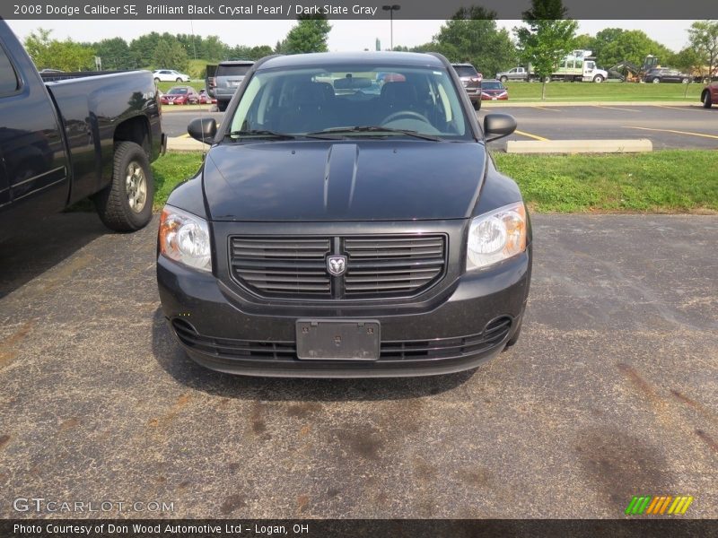 Brilliant Black Crystal Pearl / Dark Slate Gray 2008 Dodge Caliber SE