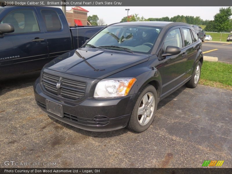 Brilliant Black Crystal Pearl / Dark Slate Gray 2008 Dodge Caliber SE