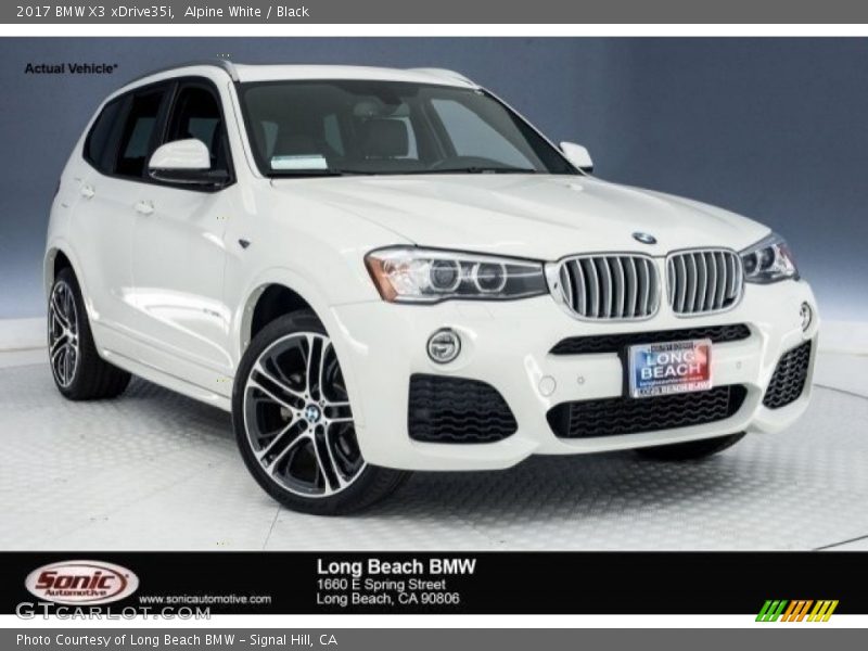 Alpine White / Black 2017 BMW X3 xDrive35i