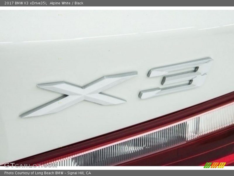 Alpine White / Black 2017 BMW X3 xDrive35i