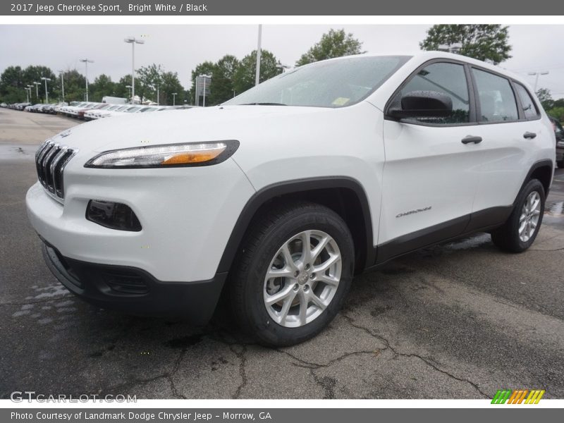 Bright White / Black 2017 Jeep Cherokee Sport
