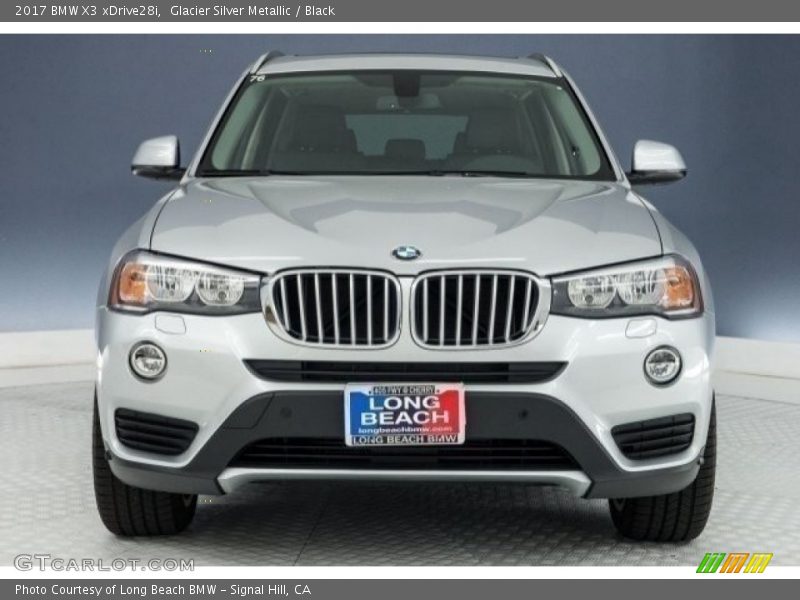 Glacier Silver Metallic / Black 2017 BMW X3 xDrive28i