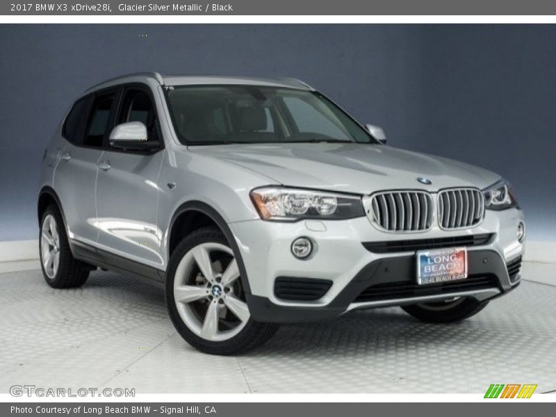 Glacier Silver Metallic / Black 2017 BMW X3 xDrive28i