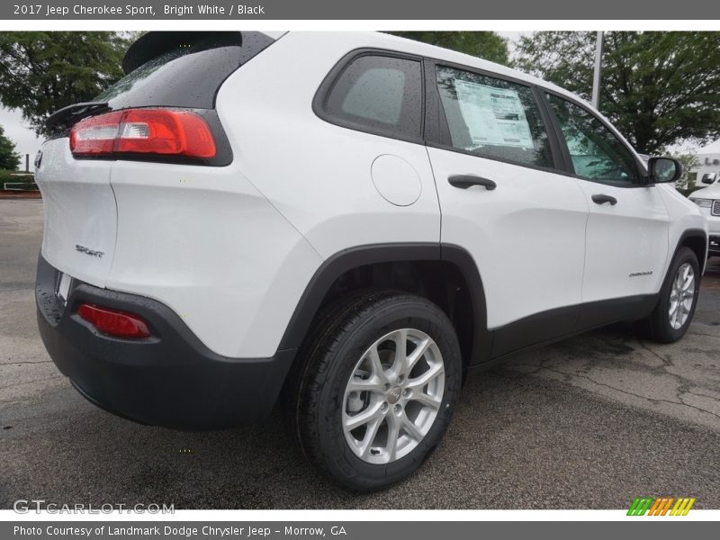 Bright White / Black 2017 Jeep Cherokee Sport