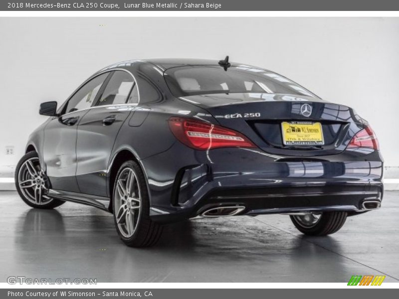 Lunar Blue Metallic / Sahara Beige 2018 Mercedes-Benz CLA 250 Coupe